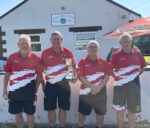 Over-55s fours winners Brian Keeling, Trevor Hutcherson, Haydn Jenkins and Clive Jenkins of Blackwood Bowls Club