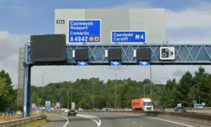 Junction 25A on the M4 in Newport, pictured in July 2025
