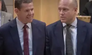 First Minister Rhun ap Iorwerth, left, and opposition leader Dan Thomas