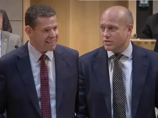 First Minister Rhun ap Iorwerth, left, and opposition leader Dan Thomas
