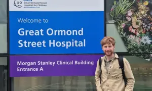 Rhys Evans, now aged 25, returned to Great Ormond Street Hospital