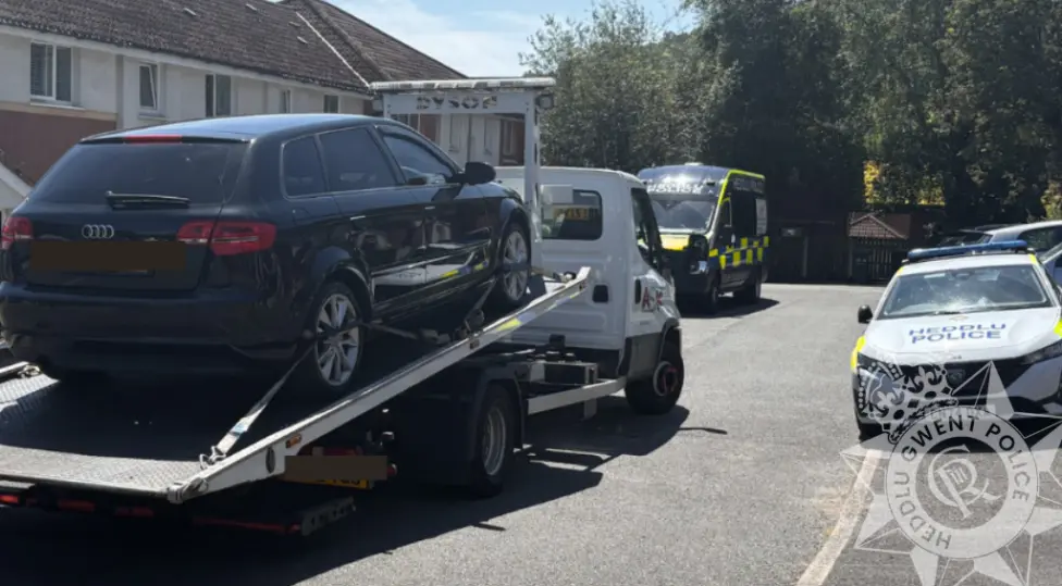 A car has been seized by Gwent Police