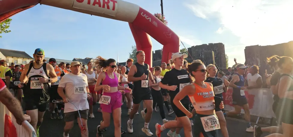 Runners at the start of the race