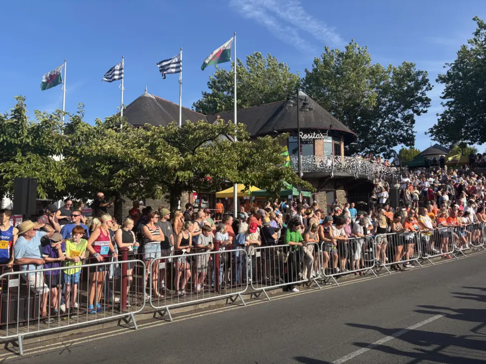 Crowds lined the streets for the inaugural Caerphilly 5k