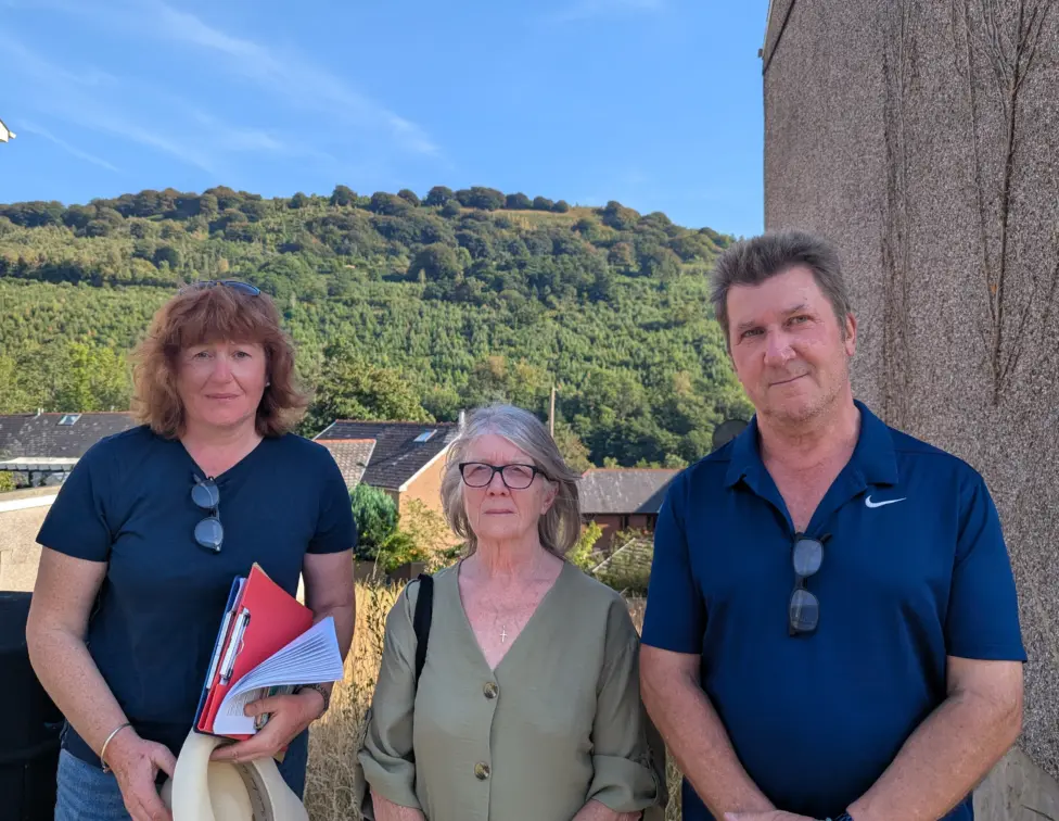 From left: Councillors Janine Reed and Jan Jones, and Dr David Platt