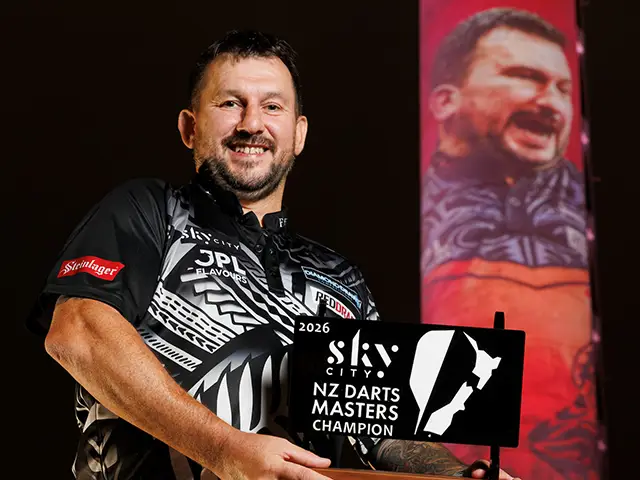 New Zealand Darts Masters 2026 champion Jonny Clayton