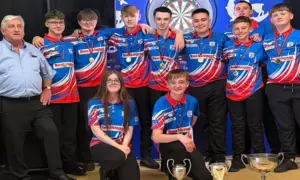 The Markham Darts Academy under-18 squad