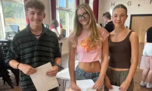 St Martins pupils on A-Level results day