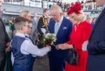 Noah and Charlie Jones meeting King Charles and Queen Camilla